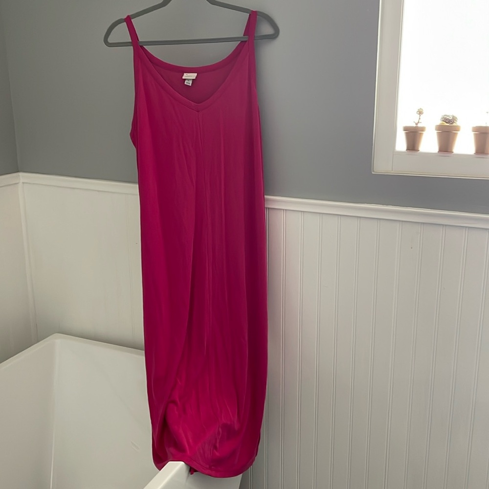 🛍️2/$20 A New Day Dress XL Dress hot pink with side slits